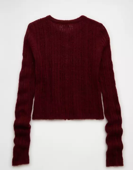 AE Fitted Crew Neck Cardigan - Image 4