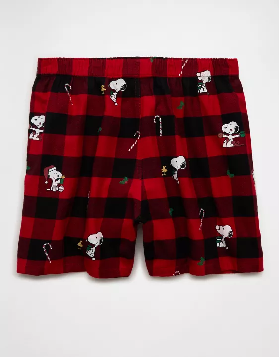AEO Snoopy Flannel Pocket Boxer - Image 4