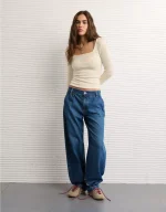 AE Long Sleeve Square Neck T-Shirt