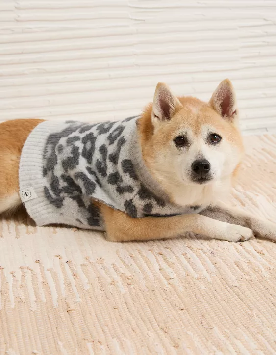 ABO Leopard Print Dog Sweater - Image 2