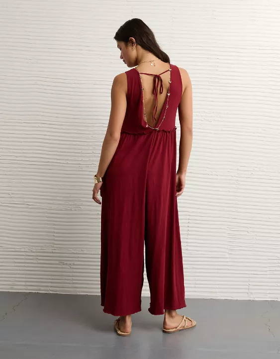 AE Sunchaser Knit V-Neck Jumpsuit - Image 2