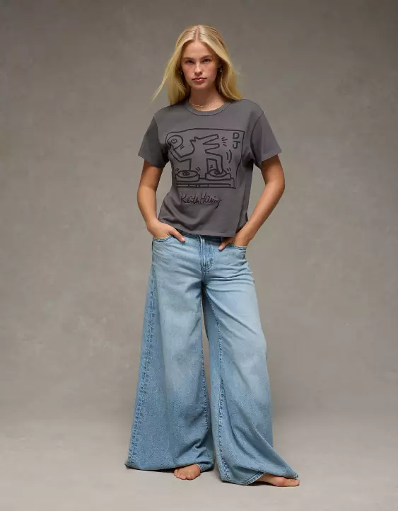 AE Ex-Boyfriend Keith Haring Graphic T-Shirt - Image 7