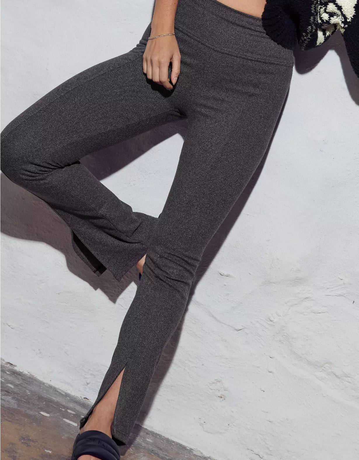 OFFLINE By Aerie Jacquard Twill Mini Flare Legging