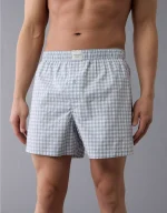 AEO Men's Plaid Stretch Boxer Short