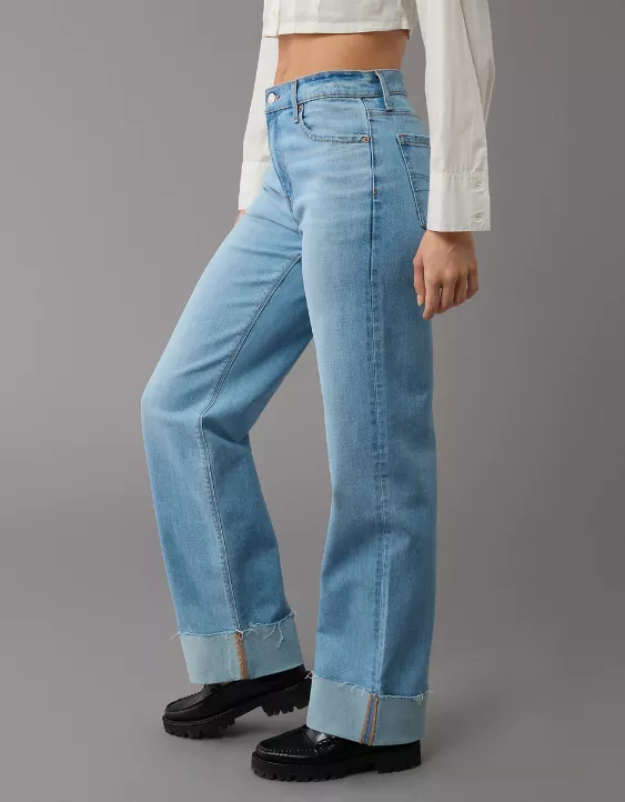 AE Stretch High-Waisted Stovepipe Cuffed Jean - Image 5