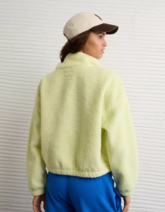 AE Relaxed Sherpa Fleece Henley Sweatshirt - Image 2