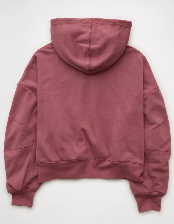 AE Everyday Luxe Barrel Sleeve Full Zip Hoodie - Image 4