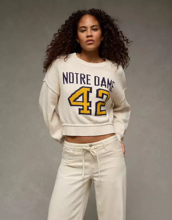 AE Notre Dame Cropped Sweater - Image 5