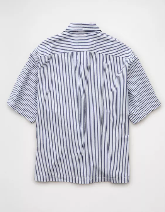 AE Poolside Poplin Striped Button-Up Shirt - Image 5
