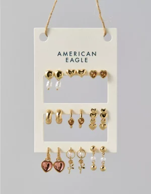 AE Heart Earrings 9-Pack