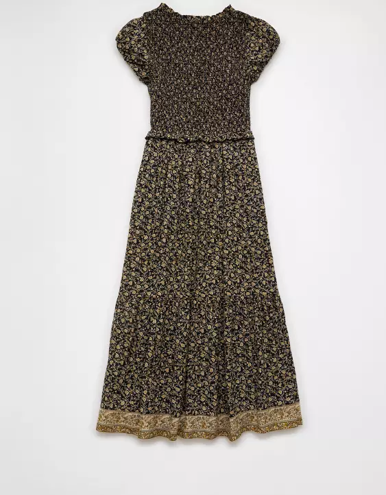 AE Scoop Neck Smocked Midi Dress - Image 4