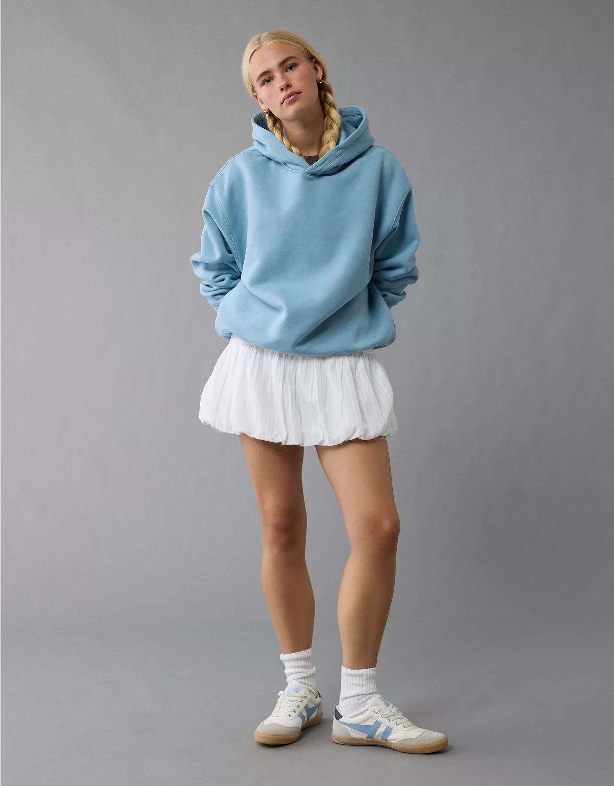 AE High-Waisted Smocked Bubble Skirt