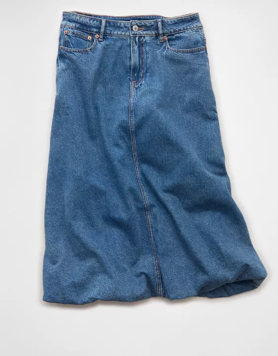 AE High-Waisted Bubble Midi Skirt - Image 3