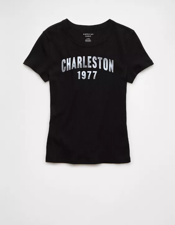AE Charleston Graphic Hey Baby Tee - Image 3