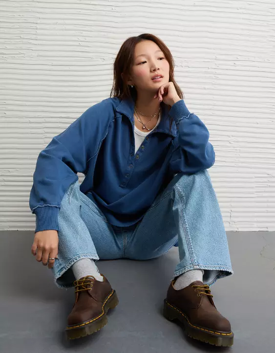 AE Big Hug Henley Sweatshirt - Image 5